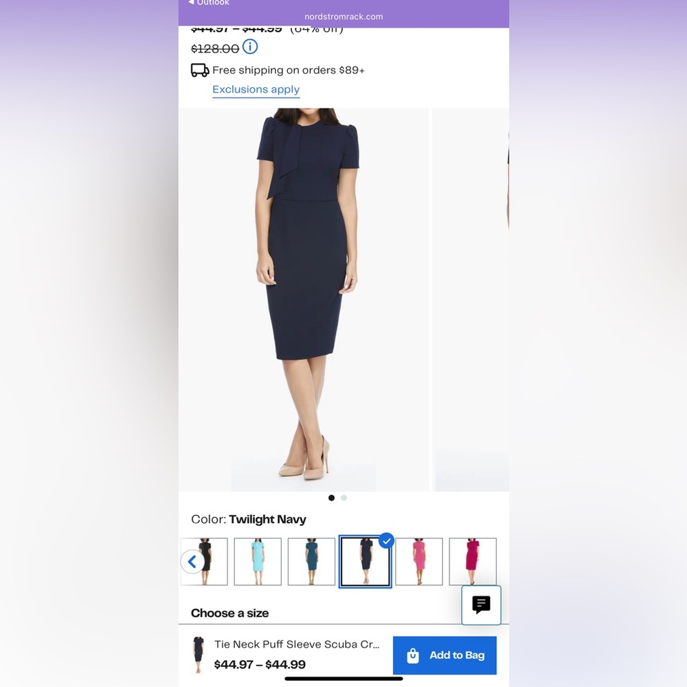 Nordstrom business/ corporate navy dress.